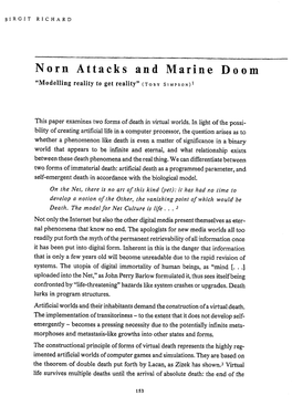 Norn Attacks and Marine Doom Darging the Commu- “Modelling Reality to Get Reality” (Tony SIMP SON)^ :Al World Politics