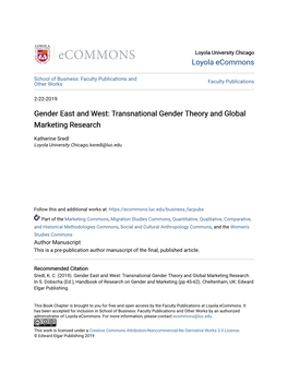 Transnational Gender Theory and Global Marketing Research