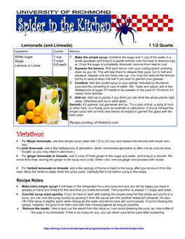 Variations:  for Meyer Lemonade, Use Less Simple Syrup (Start with 1/2 to 2/3 Cup) and Replace the Lemons with Meyer Lem- Ons
