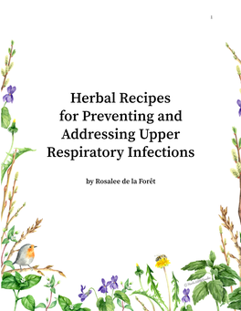 Herbal Recipes for Preventing and Addressing Upper Respiratory