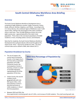 South Central Oklahoma Workforce Area Briefing May 2017