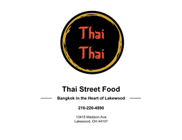 Thai Street Food Bangkok in the Heart of Lakewood
