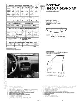 Pontiac 1996-Up Grand Am