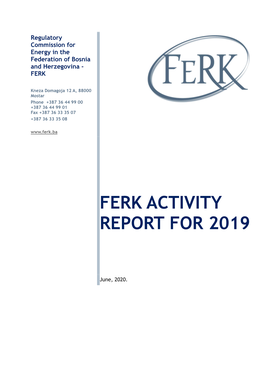 Ferk Activity Report for 2019