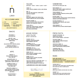 NIK Lunch Menu 12.16.19