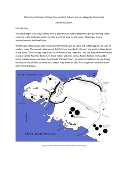 The Early Settlement of Hope Cove and Bolt Tail and the Part Played by Quay Sands