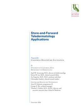 Store-And-Forward Teledermatology Applications