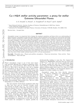 A Proxy for Stellar Extreme Ultraviolet Fluxes