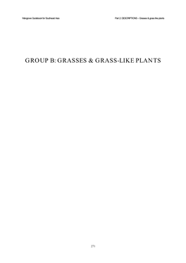 Group B: Grasses & Grass-Like Plants