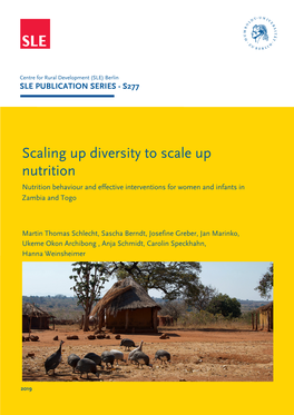 Scaling up Diversity to Scale up Nutrition Nutrition Behaviour and Effective Interventions for Women and Infants in Zambia and Togo