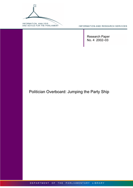 Politician Overboard: Jumping the Party Ship
