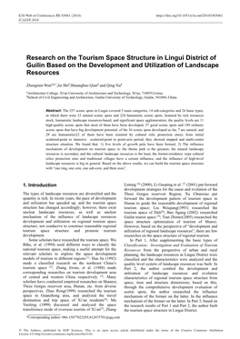 Research on the Tourism Space Structure in Lingui District of Guilin Based on the Development and Utilization of Landscape Resources