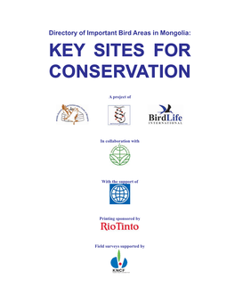 Key Sites for Key Sites for Conservation