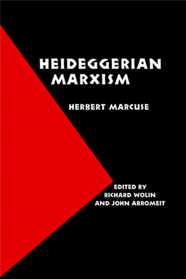 Heideggerian Marxism