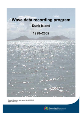 Wave Data Recording Program Dunk Island 1998-2002