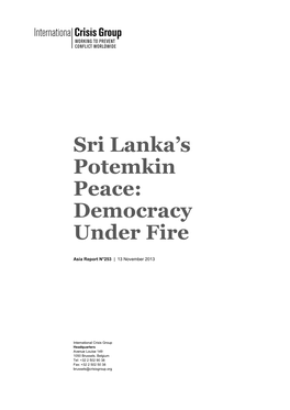 Sri Lanka's Potemkin Peace: Democracy Under Fire