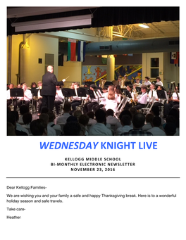 Wednesday Knight Live