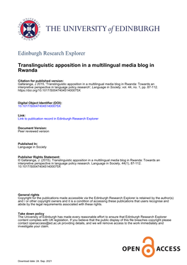 Edinburgh Research Explorer