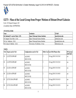 12273 (Stsci Edit Number: 0, Created: Wednesday, August 18, 2010 3:41:48 PM EDT) - Overview