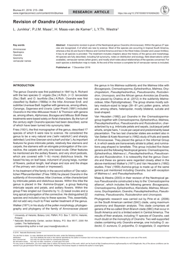 Revision of Oxandra (Annonaceae)