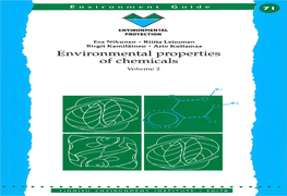 Environmental Properties of Chemicals Volume 2