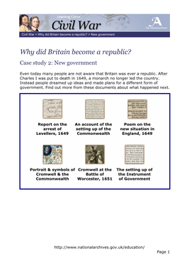 Why Did Britain Become a Republic? > New Government