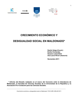 Crecimiento Económico Y Desigualdad Social En Maldonado FCS CURE UDELAR 2011