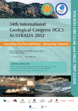 34Th International Geological Congress (IGC): AUSTRALIA 2012