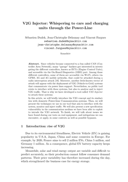 V2G Injector: Whispering to Cars and Charging Units Through the Power-Line