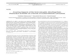 Grazing Impacts of the Heterotrophic Dinoflagellate Polykrikos Kofoidii on a Bloom of Gymnodinium Catenatum