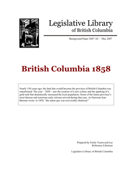 British Columbia 1858