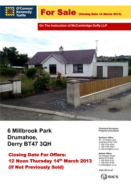 6 Millbrook Park Drumahoe, Derry BT47