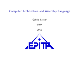 Computer Architecture and Assembly Language