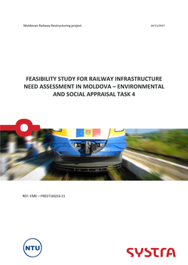 Feasibility Study for Railway Infrastructure Need Assessment in Moldova – Environmental and Social Appraisal Task 4