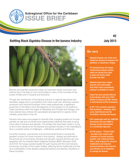 Battling Black Sigatoka Disease in the Banana Industry July 2013
