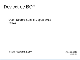 Devicetree BOF