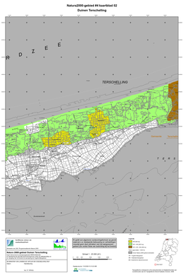 Kaart Natura 2000-Gebied Duinen Terschelling