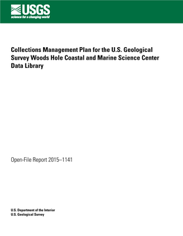 Collections Management Plan for the U.S. Geological Survey Woods Hole Coastal and Marine Science Center Data Library