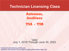 Amateur Radio Technician Class Element 2 Course Presentation