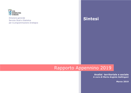 Sintesi Rapporto Appennino 2019