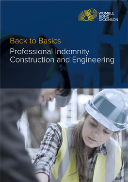 Back to Basics Professional Indemnity Construction and Engineering