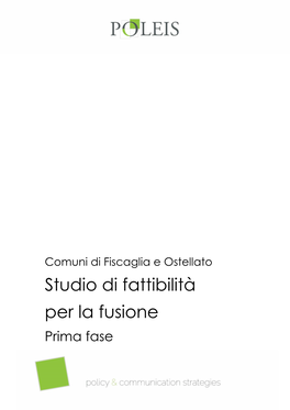 Studio Di Fattibilità Per La Fusione Prima Fase