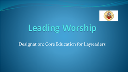 Leading Worship