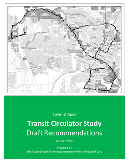 Transit Circulator Study Draft Recommendations October 2019