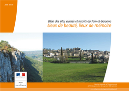 Bilan Des Sites Classés Et Inscrits Du Tarn-Et-Garonne Lieux De Beauté, Lieux De Mémoire