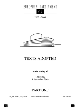 Texts Adopted