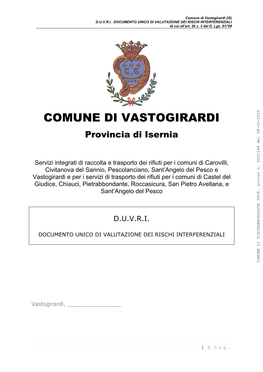 Comune Di Vastogirardi (IS) D.U.V.R.I