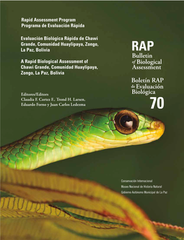 Bulletin Biological Assessment Boletín RAP Evaluación Biológica