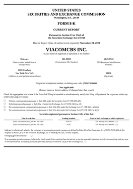 VIACOMCBS INC. (Exact Name of Registrant As Specified in Its Charter)