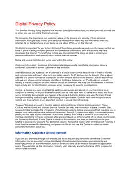 Digital Privacy Policy